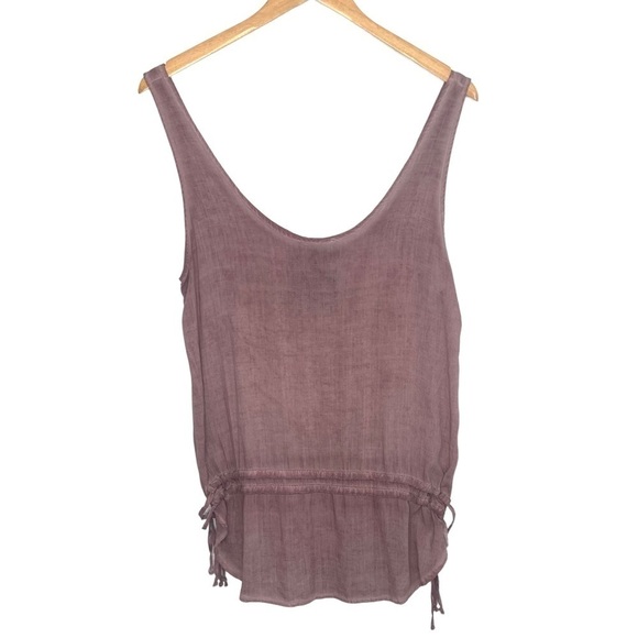Young Fabulous & Broke Womens Side Drawstring Tie Tank Top Sz Medium Mauve - Picture 2 of 8